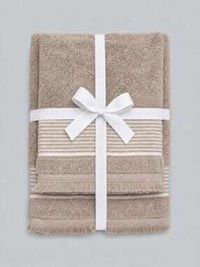 Hand And Bath Towel Set - Brown
